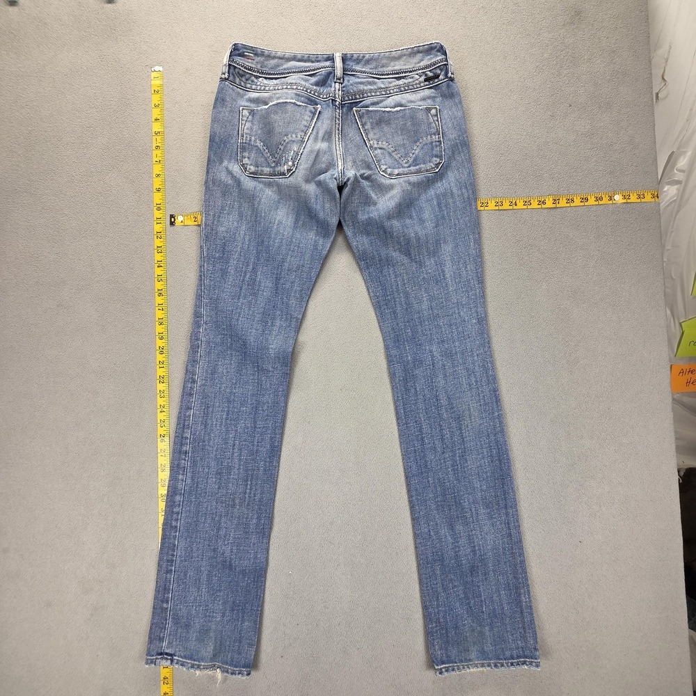 Diesel Jeans Womens 27x34 Blue Lowky Low Rise Slim Straight Made in Italy 008AR - Picture 2 of 16